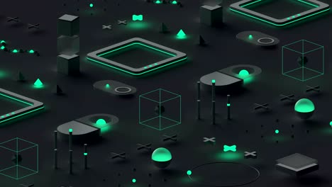 isometric technological futuristic 3d background