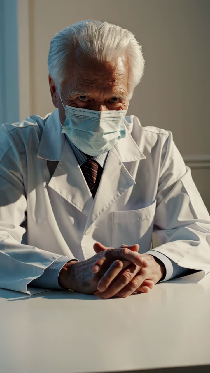 Elderly Doctor in a Meeting