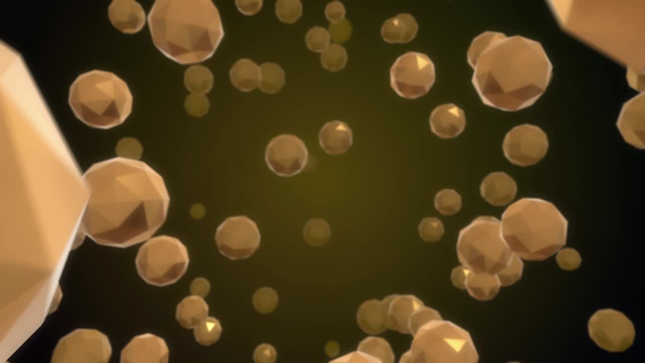 3D Motion Background – Golden Diamonds