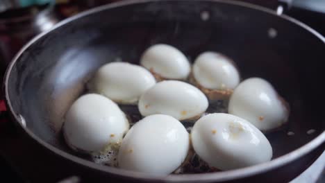 a pan-frying boiled egg in oil homemade deviled egg also known as stuffed eggs, russian eggs, or dressed eggs