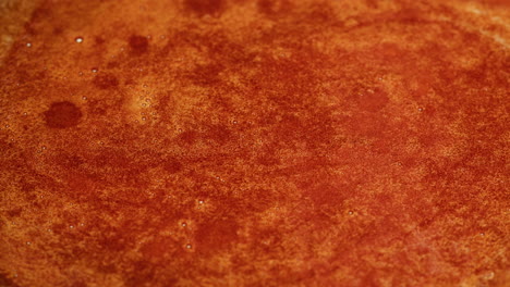 close-up of a brown liquid