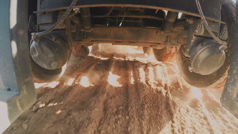 4K-Camera-under-Truck-while-driving-on-Muddy-Terrain