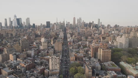 aerial view of new york city's greenwich village on a spring day