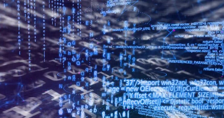 Upon ellipses forming camera orbiting holographic cylinder streaming code to visualize data matrix