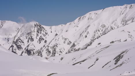 Winter-in-Japanese-Alps,-Tateyama-and-Toyama-Alpine-Ranges