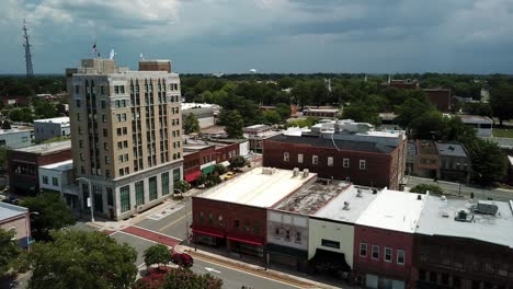 Luftüberführung-Der-Skyline-Von-Burlington-In-North-Carolina