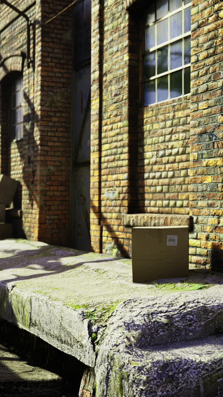 Rustic urban landscape reveals the charm of an old warehouse setting