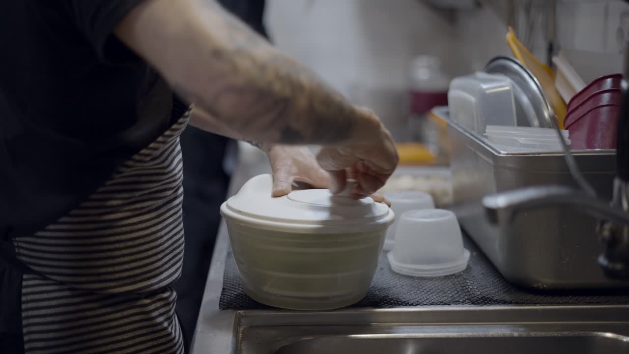 Chef Preparing Food in a Kitchen