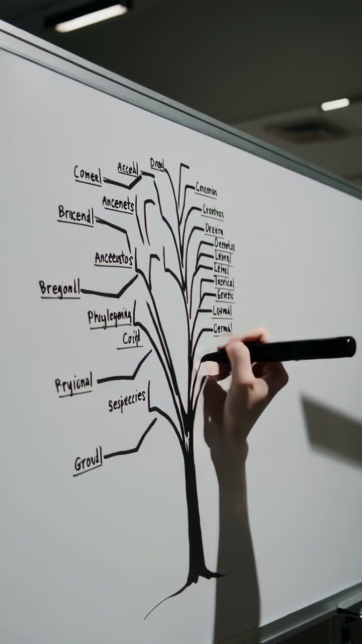 Phylogenetic Tree Drawn on Whiteboard