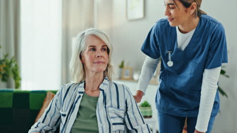 Senior-care,-old-woman-in-wheelchair