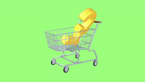 el signo de la libra virtual y el carrito de comestibles como un símbolo de comercio.