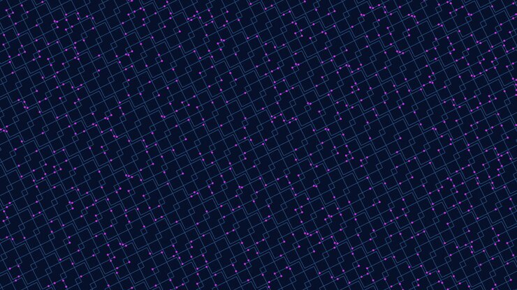 Blue squares pattern with neon dots