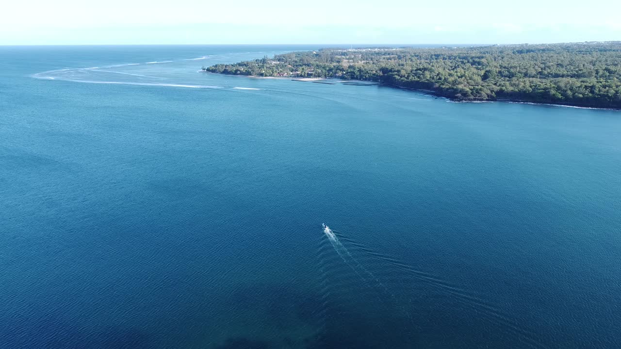 increíble vista de la costa del tamarín en mauricio