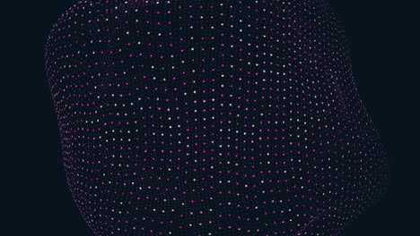 dynamic spiral of dots movement and flow in a circular pattern