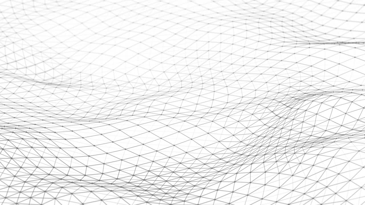 ondata dinamica con molti punti. sfondo di movimento astratto di punti. tecnologia o scienza. 3d rendering seamless loop. 4k