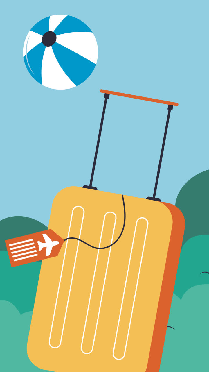 Motion Graphic of World tourism day hand drawn flat ig post collection