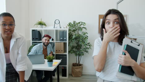 office team interaction