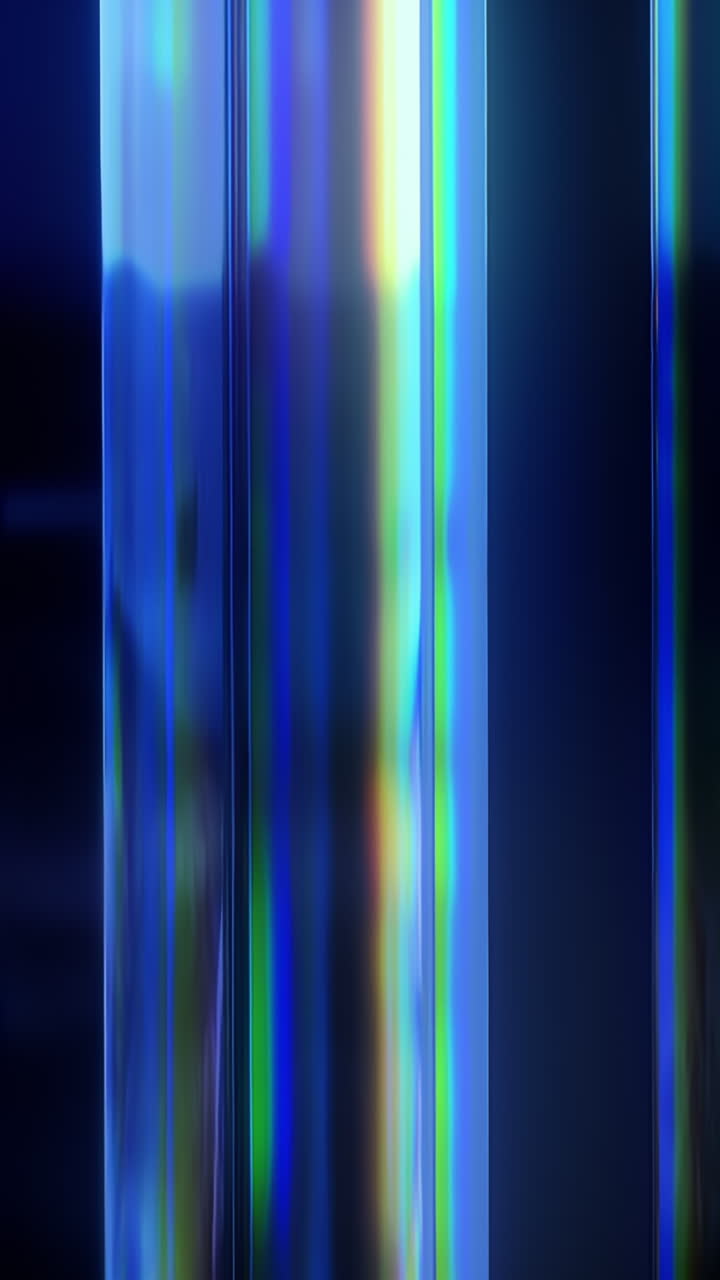 Looping chromatic glass structures spinning in circle
