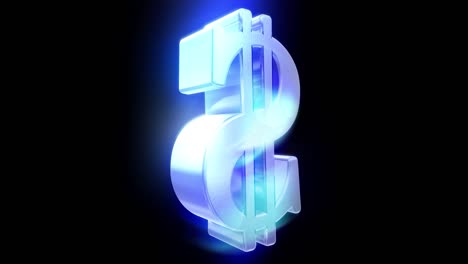 dollar sign symbol rotate loop business finance tax gangster bling financial 4k