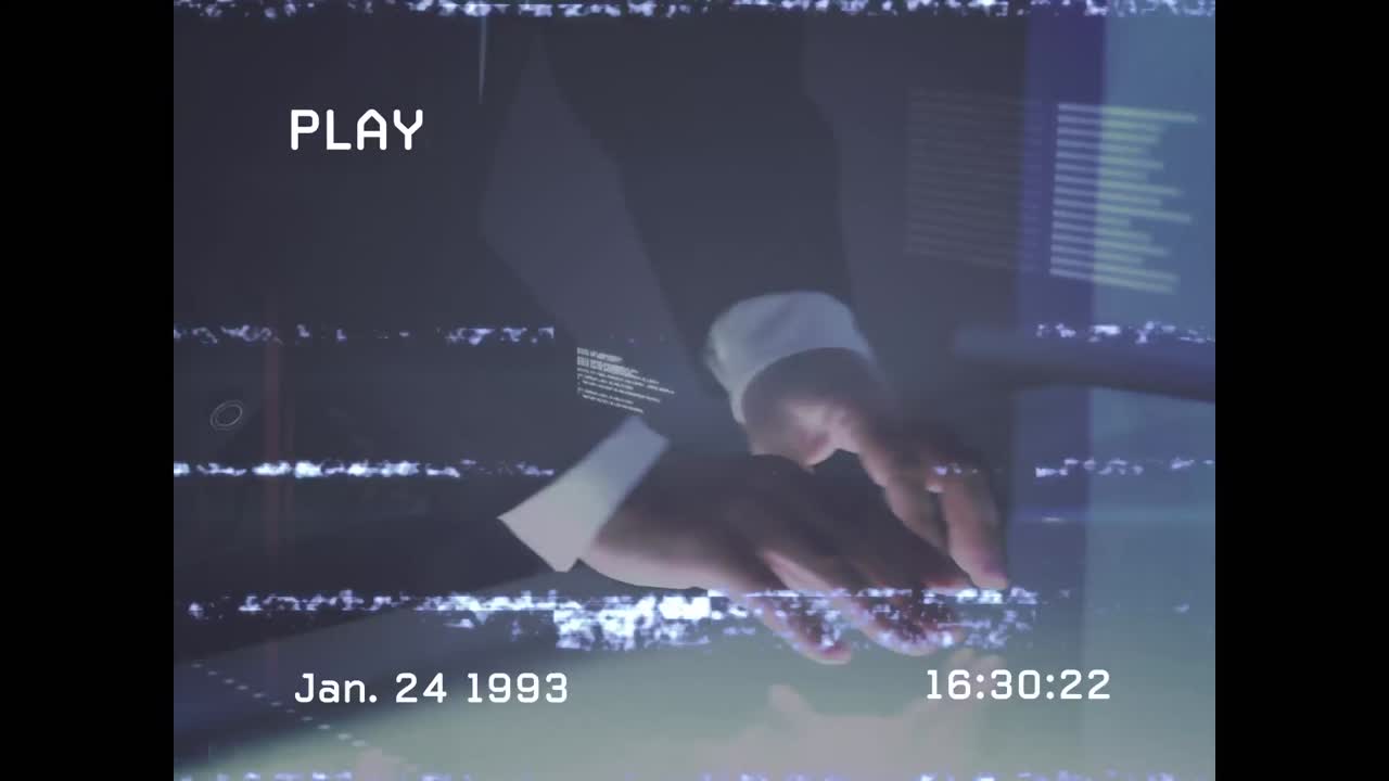 카우카시안 사업가에 대한 데이터 처리 애니메이션