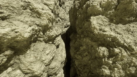 cracks in rugged terrain show natures artistry in rock