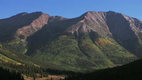 huron peak trailhead collegiate peaks morning valley la plata buena vista summer fall autumn rocky mountains colorado drone aerial winfield camping aspen trees sunny morning blue sky forward