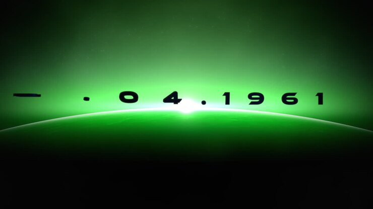 12.04.1961 with green flash and planet in galaxy