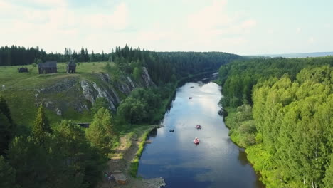 river rafting adventure through scenic forest