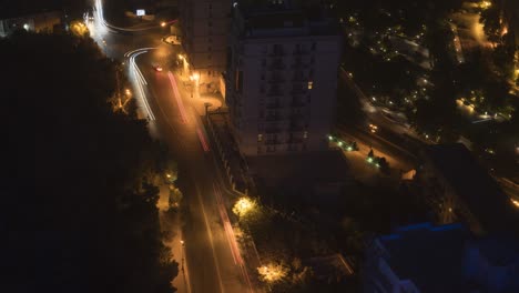 timelapse of baku in azerbaijan at night from a very high point of view