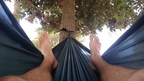 relaxing in the hammock in slowmotion