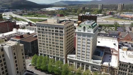 stunning 4k drone footage of downtown chattanooga, tn, showcasing historic buildings and vibrant cityscapes. ideal for travel, history, or urban lifestyle projects