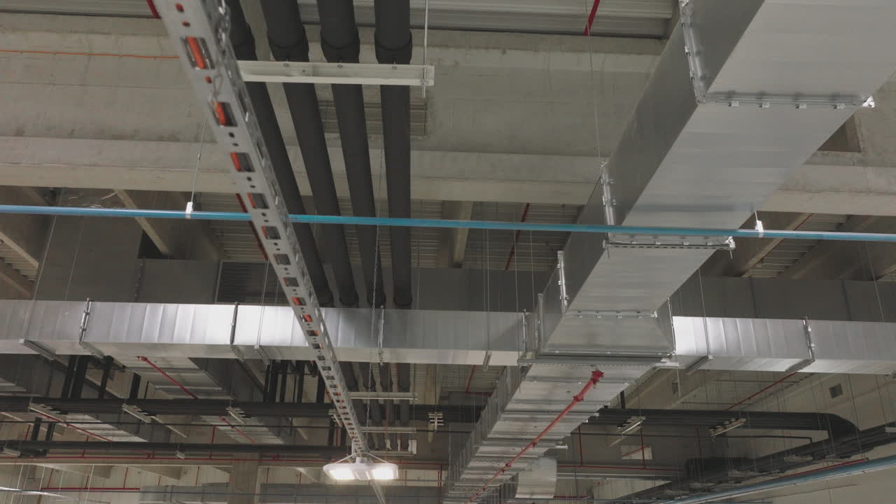 Building Interior - Ceiling with Piping and Ductwork