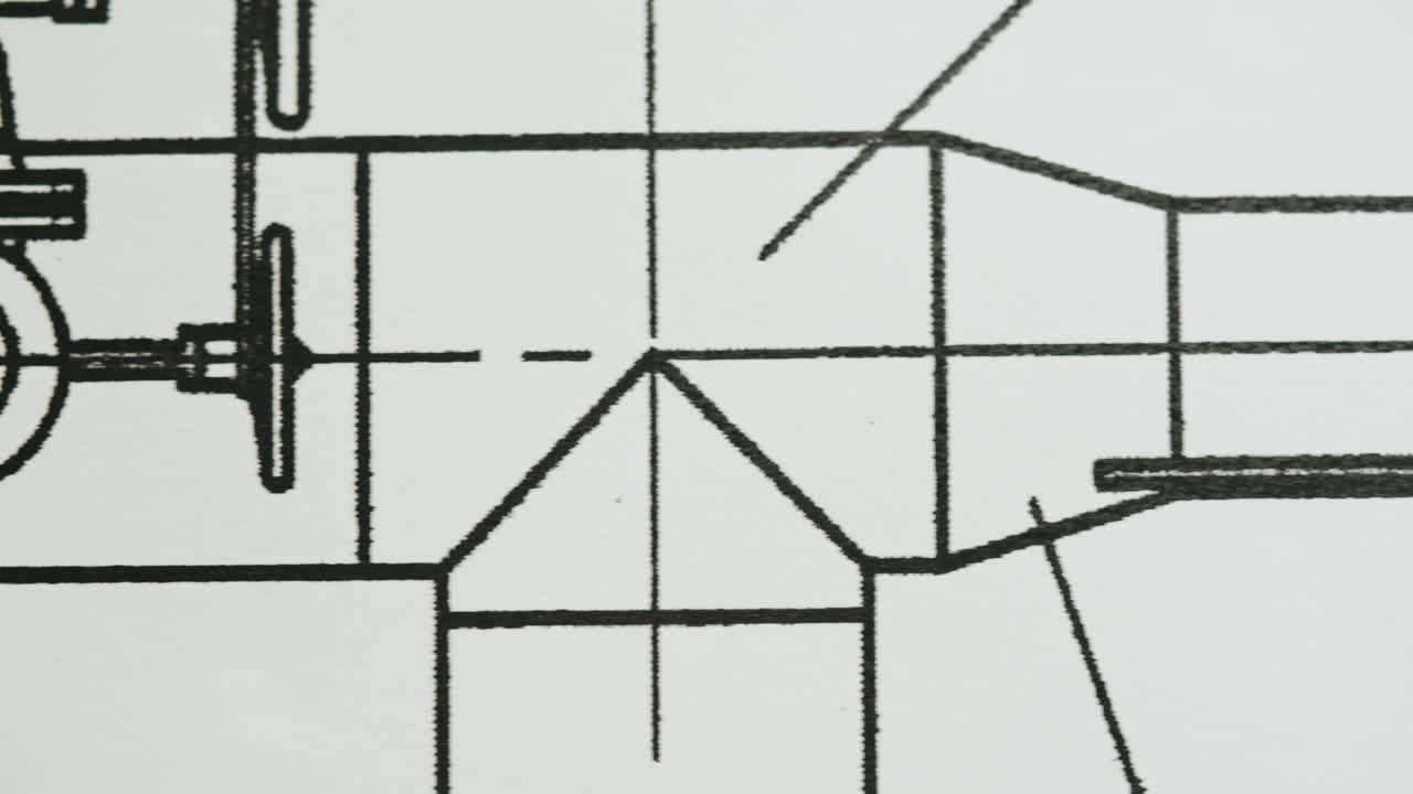 Close-up Views of Technical Engineering Drawings