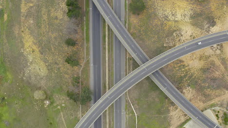 intercambio de carreteras vista aérea