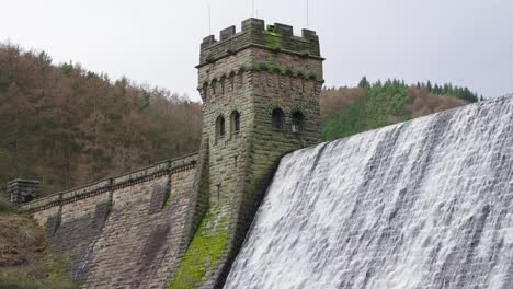 Vistas-De-Las-Famosas-Presas-De-Piedra-Howden-Y-Derwent,-Utilizadas-En-El-Rodaje-De-La-Película-Dam-Busters.