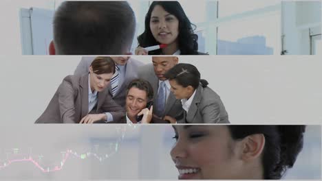 animación de las estadísticas y el procesamiento de datos sobre los empresarios