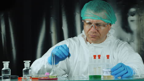 lab technician does a urine test 9