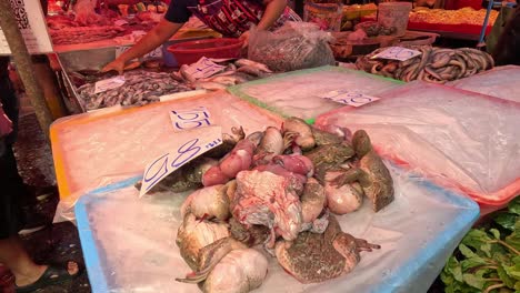 colorful vegetable stall in a busy market