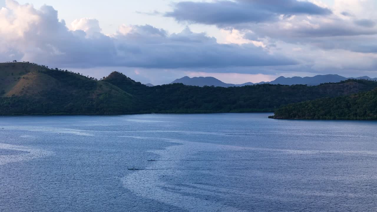 Coastal View of a Tropical Bay at Sunset/Sunrise