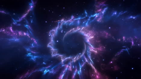 vibrant swirling nebula and stars in deep space