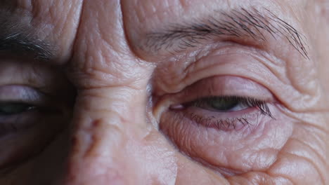 close-up of an elderly person's eye with visible wrinkles