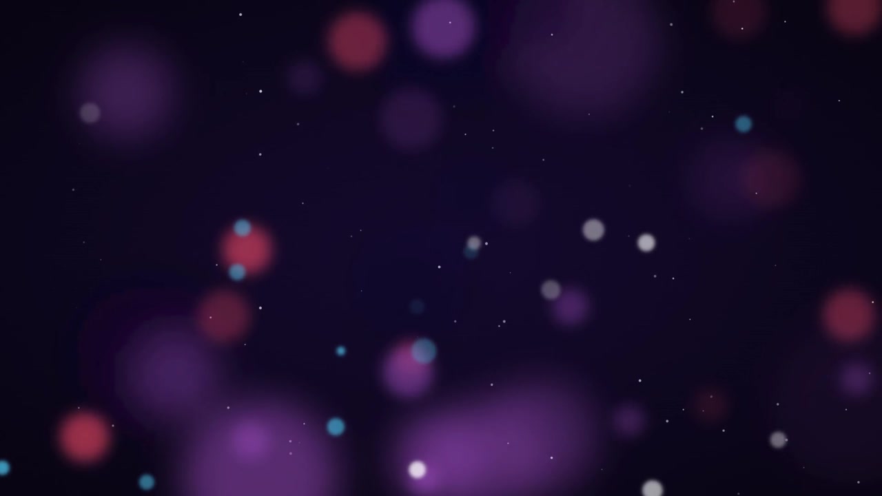 Abstract Background with Floating Purple and Red Bokeh Particles