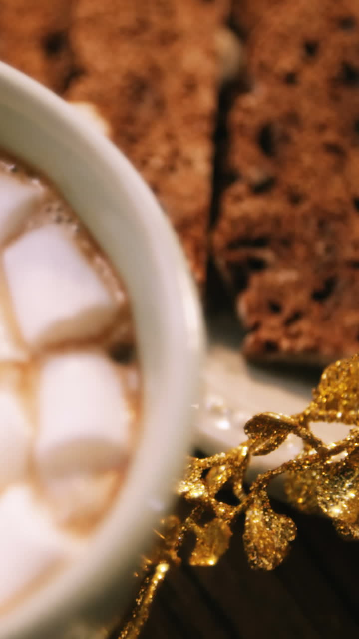 마시멜로와 함께 커피 컵