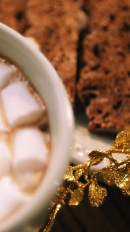 cup of coffee with marshmallow