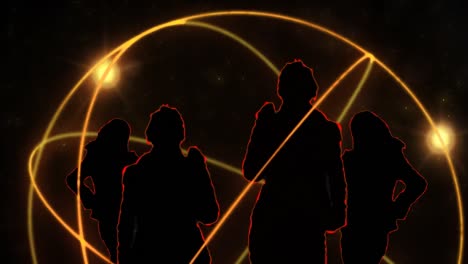 animación que presenta el baile de la silueta