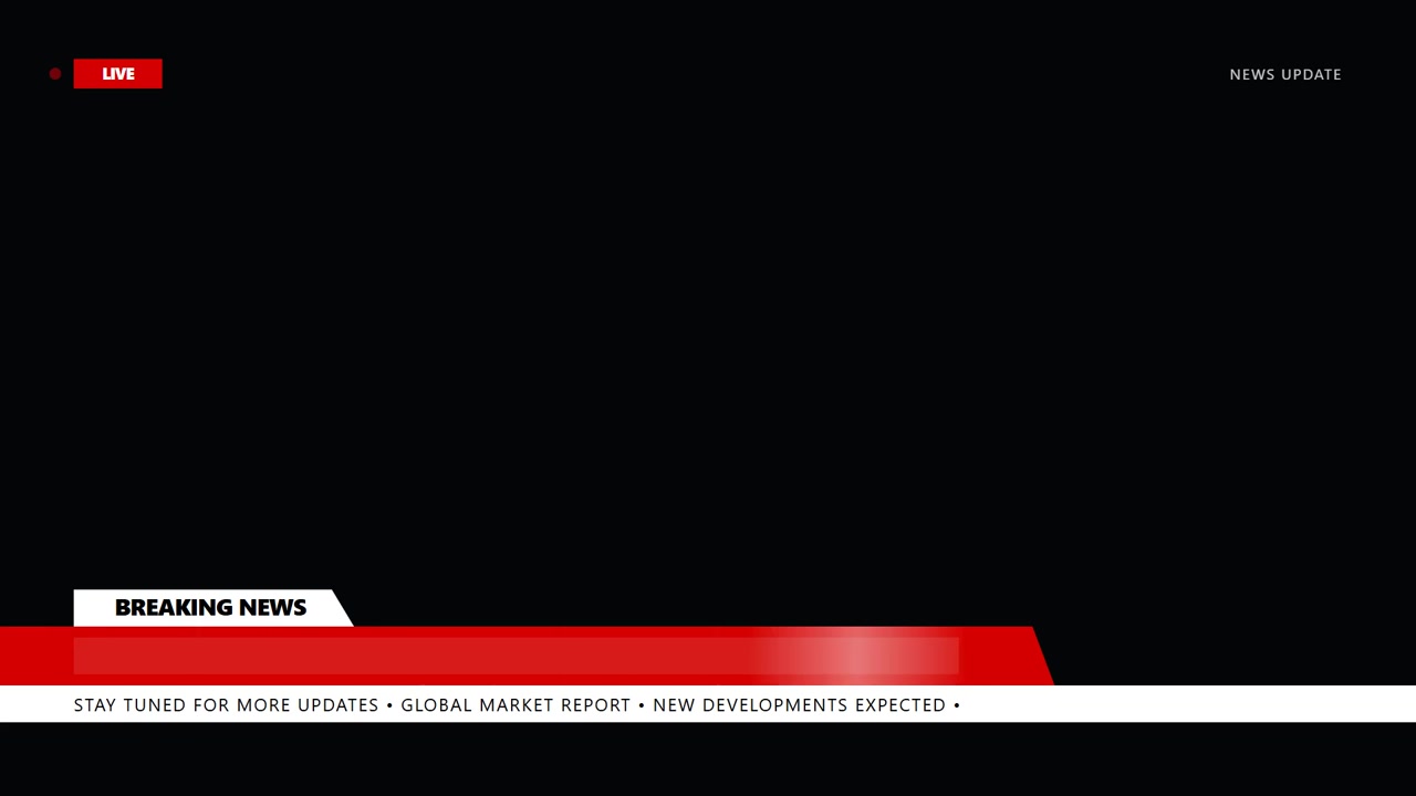 Grafik til nyhedsudsendelse med breaking news-bjælke