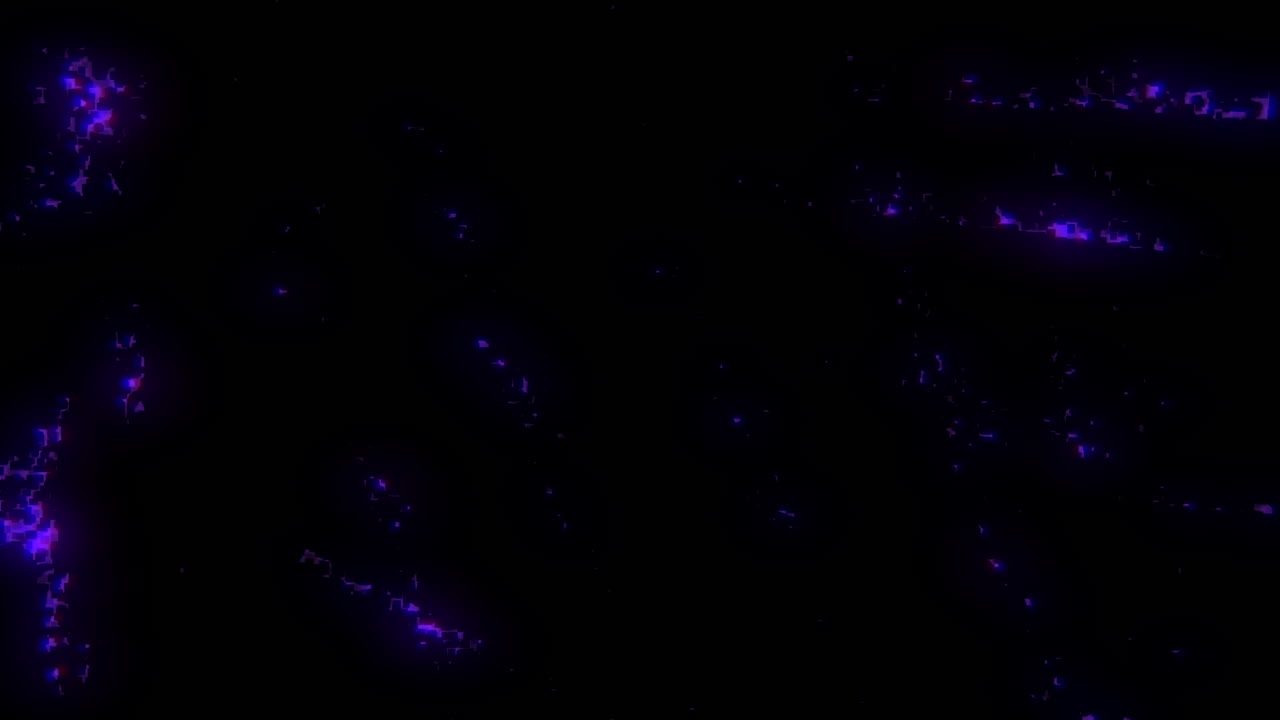 fondo negro y púrpura dinámico con puntos móviles