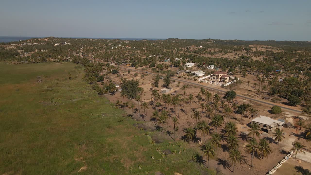 토포 해변 주변 지역의 공중 설정 샷