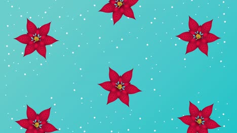 feliz patrón de navidad con flores
