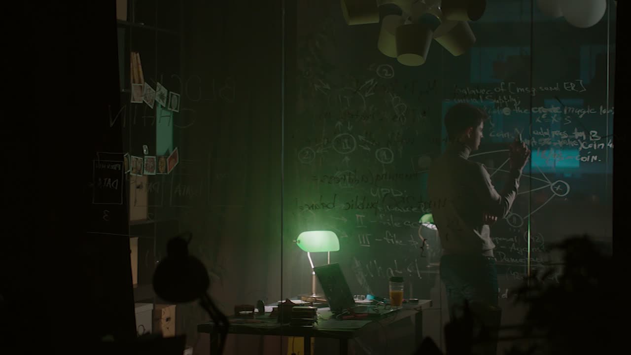 Cryptocurrency Strategy Session in a Modern Office